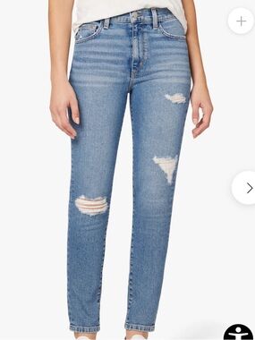 Joe's Jeans high rise Straight-Leg Distressed Women's ankle Jeans 25